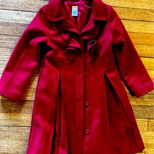 Gymboree Christmas Winter Girls Red Coat 5-6